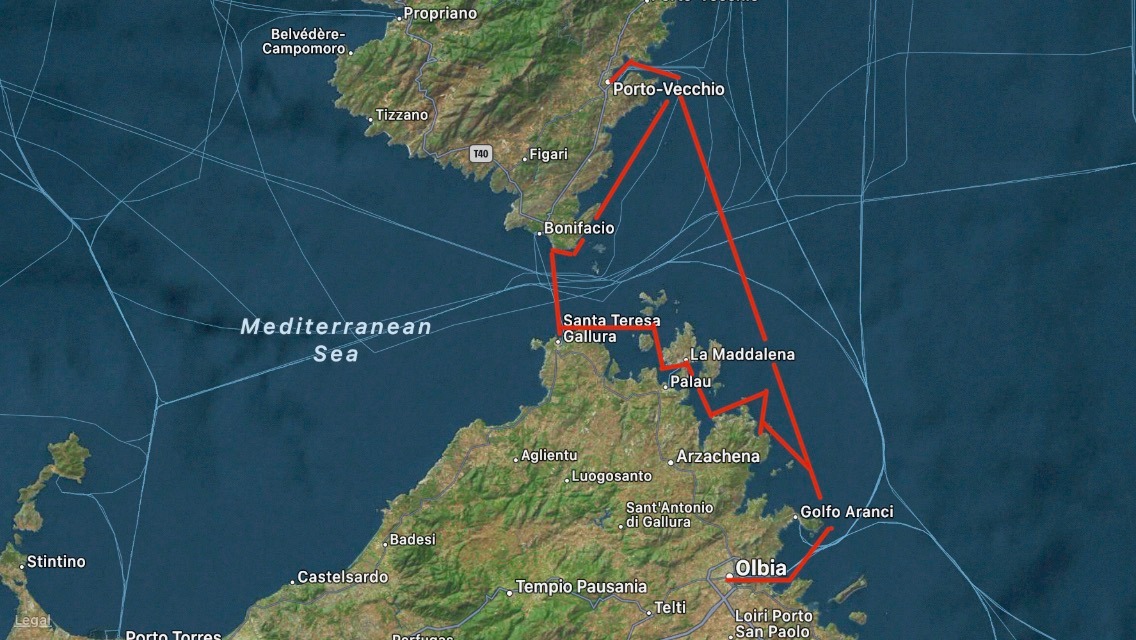 Sailing Sardinia and Corsica. October 3 - 8, 2022