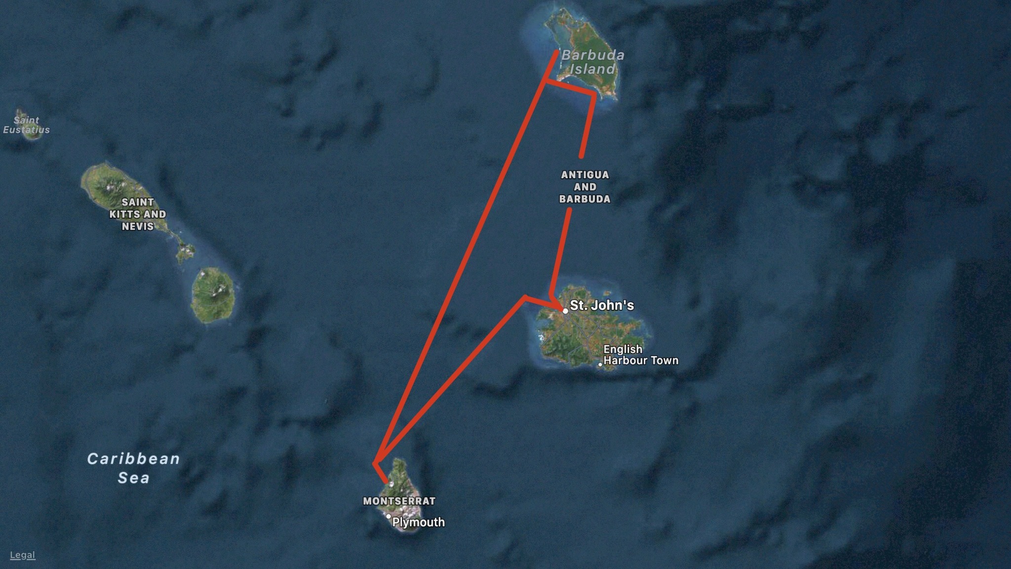 Sailing Antigua Barbuda Montserrat. March 23 - 30, 2024